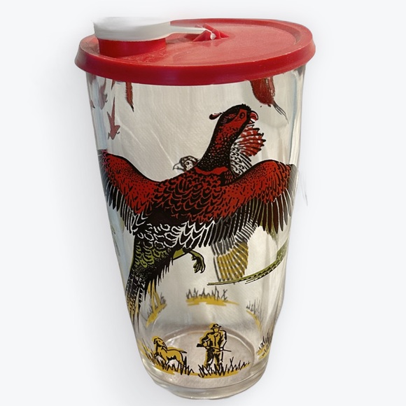 Hazel Atlas Other - Mid-Century Hazel Atlas Pheasant Cocktail Shaker with Original Lid